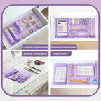 Kitchen Desk Drawer Organizers Storage for Office, Small Acrylic Vanity Trays Makeup Organizer for Drawer Bathroom Plastic Ma