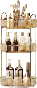 360° Rotating Makeup Organizer, Large-Capacity Skincare Make Up Storage 3 Tier Perfume Organizers Cosmetic Dresser Organizer 