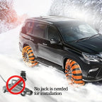2025SCHAIN-OR Universal Heavy Duty Anti-Skid Snow Tire Chains, 10Pack Reusable TPU Non-Slip Zip Tie Tires Chain, Compatible w