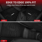 LASFIT Floor Mats for Nissan Altima 2026 2025 2024 2023 2022 2021 2020 2019, Custom Fit All Weather Durable TPE Floor Liners for 2019-2026 Altima S/SL/SR/SV/Platinum 1st & 2nd Row Car Mats,Black