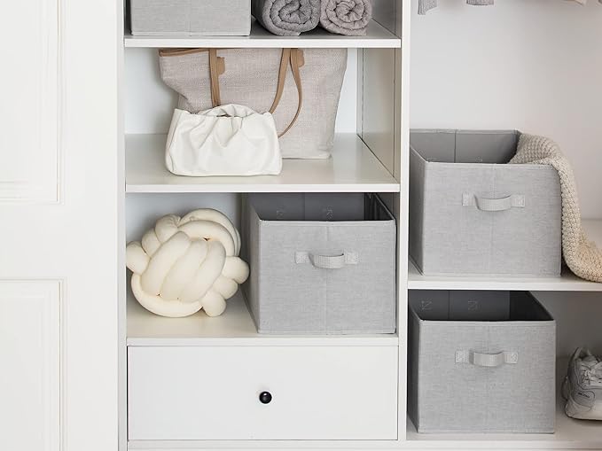 StorageWorks Fabric Storage Bins for Shelves, Closet Organization and Storage Baskets, Foldable Storage Bins Clothes Organize