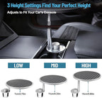 Car Tray Table & Car Desk for Laptop with 2 Risers and Anti-Slip Pad, 360° Rotating Cup Holder for Working and Eating Compatible with Tesla Model 3/Y/S, Ford F150/Explorer/Maverick & Most Vehicles/EV