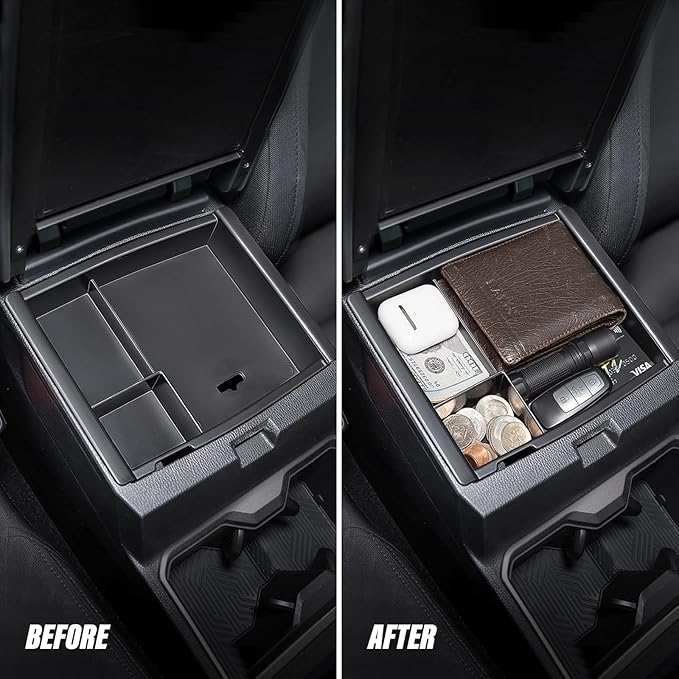 Center Console Organizer (3-piece set) for Tacoma 4th Gen (2024-2026) - Not for Hybrid - for Tacoma Accessories