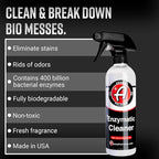 Adam's Polishes Enzymatic Cleaner 16oz - Eliminate Stains & Odors From Extreme Bio-Based Messes - Water-Based, Non-Toxic All 