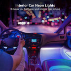 Led Car Lights Interior,Ambient Lighting Car Interior,Footwell Lighting for Car,APP Control 16 Million Colors Music Sync,DIY Mode Multicolor LED Interior Lights for Cars,Trucks,SUVs,12V Power