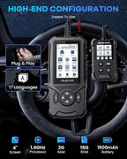 MUCAR CDE900 OBD2 Scanner, Check Engine System Car Code Reader, Automotive Diagnostic Scan Tool with 4 Inches Touchscreen,