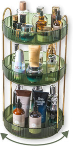 Asayuee 360 Rotating Perfume Organizer,3 Tier Large Capacity Make Up Organizers and Storage,Makeup Organizer for Bathroom,Cos