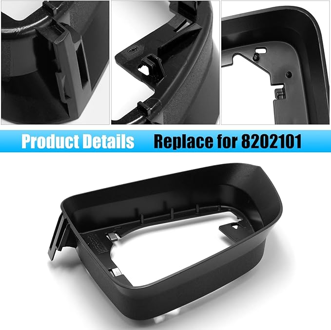 Jaronx Compatible with Tesla Model Y Mirror Bottom Cover & Housing Frame 2020-2025, Left Driver Side Rearview Mirror Cover Bracket Lower Base & Frame Housing Replacement for Tesla Model Y