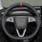 MEWANT DIY Stitching Steering Wheel Cover Wrap for Tesla Model 3 Highland 2023-2025/Model Y 2025 Highland for Tesla Model 3/Model Y Accessories