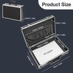 LOCKCURX File Organizer Storage Box - 14.2 x 9.4 x 4.5 Inch Medium, Portable Locking Storage Totes with Dual Combination Lock