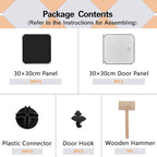 C&AHOME Cube Storage Organizer with Doors, 8-Cube Shelves, Closet Cabinet, DIY Plastic Modular Bookshelf, Storage Shelving Id
