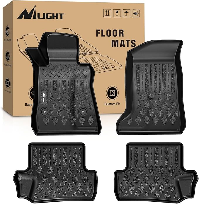 Nilight TPE Floor Mats for Chevy Chevrolet Camaro 2016 2017 2018 2019 2020 2021 2022 2023 2024 All Weather Custom Fit Heavy Duty Floor Liners