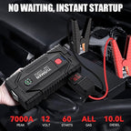 Jump Starter, 7000A Car Jump Starter, 12V Battery Jump Starter Pack, Portable Charger and Jumper Cables for All Gasoline and
