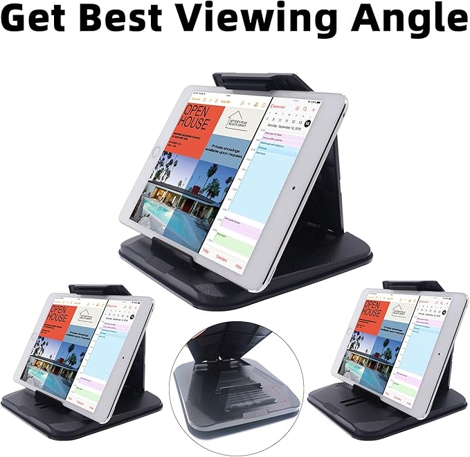 Dashboard GPS Mount Holder - Universal Dashbaord Phone Tablet PC Navigation Holder for Garmin Nuvi Tomtom iPhone iPad Galaxy Yoga Android Fits 4.3"-9.6" GPS & Smartphone Friction Mount