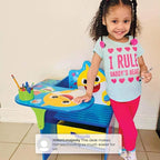 Baby Shark Chair Desk with Storage Bin - Ideal for Arts & Crafts, Snack Time, Homeschooling, Homework & More by Delta Childre