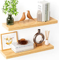 Floating Shelves for Wall Rustic Farmhouse 24 Inch Floating Shelf Wooden Shelves for Wall Pine Wood Shelf with Unique Natural