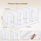 Clear Acrylic Kids Shoe Rack for Closet Organizers and Storage | 4 Pack Small Shoe Rack 4 Sections Toddler Baby Shoe Storage 