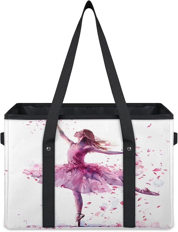 Reusable Grocery Bag, Foldable Large Shopping Tote Bag for Groceries Kitchen Picnic Car Trunk