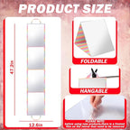 Foldable Full Length Mirror 2-in-1 Wall-Mounted or Tabletop Mirror, Portable Travel Mirror with Handle for Dance Home Bedroom