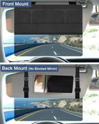Car Visor Extender Sun Bblocker，Upgraded UV400 Car Sun Visor Extension with PC Lens and Side Sunshade,Filter UV，Safe Ddriving.Universal for SUV, Family Automotive, Black