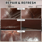 SHADAIWUYU 8.5oz Leather Recoloring Balm with 100ml Mink Oil,Medium Brown Leather Repair kit for Furniture and Car Interior,L