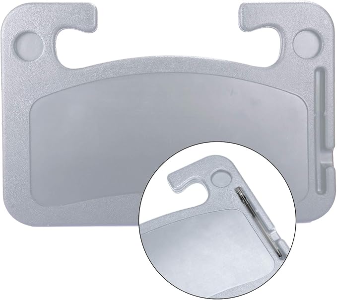 JUSTTOP Car Steering Wheel Desk for Laptop,Multipurpose Travel Car Accessories, Car Seat Stand Trays for Eating, Steering Wheel Under Table Console(Gray)
