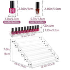 Gospire 6 Tier Clear Acrylic Nail Polish Ink Rack Sunglasses Organizer Eyeglasses Display Rack essential oil Stand Holder Jew