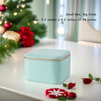 VLANDO Travel Jewelry Box Organizer – Portable PU Leather Jewelry Case with 6/8/12 Zippered Pouches, Compact Storage for Earr