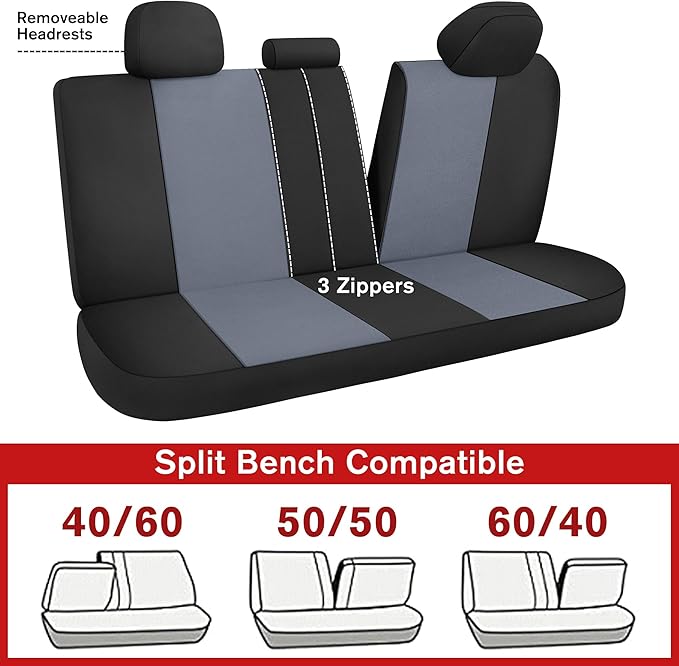 YGL Car Seat Covers for Full Seats,Waterproof Seat Covers for Cars,Durable Neoprene Car Seat Protectors,Interior Covers for C