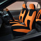 FH Group Light & Breezy Cloth Car Seat Covers, 7 Seater Three Row Set- Airbag & Split Ready -Universal for Cars Trucks and SU
