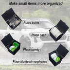 JKCOVER Center Console Coin Box Organizer Compatible with 2016-2020 2021 2022 2023 Toyota Tacoma Accessories Armrest Insert ABS Plastic Coin Holder Secondary Storage Box