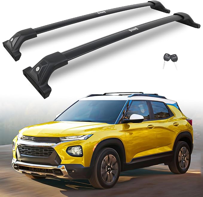 Snailfly 330 lbs Lockable Roof Rack Cross Bars Fit for 2021-2026 Chevy Chevrolet Trailblazer with Side Rails (Not for LS), Aluminum Crossbars Cargo Carrier, Rooftop Accessories for Bike Kayak Skis