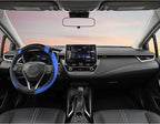 West Llama Customized Auto Car Steering Wheel Cover for Toyota Rav4 Corolla Camry Highlander (Black+Blue)