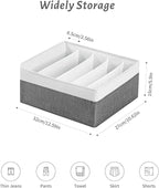Jeans Drawer Organizers for Clothing,5 Grids Compartment Wardrobe clothes organizer,Fabric Washable Closet Organizers and Sto