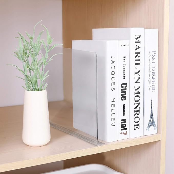 Sorbus Acrylic Adhesive Shelf Divider Organizers, w/Self Adhesive Tape, Great for Closet Organization, Clothes, Linens, Purse