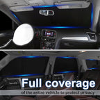 Windshield Sun Shade Car Windshield Foldable Full Windows Coverage Custom Fit for BMW i4 M50 2022-2025 Accessories Window Shades Block Sun UV Rays Privacy Protection 7PCS