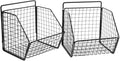 Zerodeko Kitchen Fruit Basket 2 Tier Wall Storage Basket Wall Mounted Onion and Potato Storage Hanging Metal Wire Baskets Kit