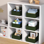 DIMJ Closet Storage Bins 8 Pack - Fabric Trapezoid Closet Organizer Bin, Foldable Storage Baskets for Shelves, Closet Shelf O