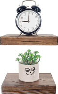 BGMG Small Wood Floating Shelves for wall 8 inch,Distressed Rustic Wooden Wall Mount Shelves for Bathroom Living Room Bedroom