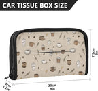 Car Tissue Holder Car Visor Organizer Tissue Box Holder for Car Sun Visor Organizer with Car Vehicle Accessories Essentials Interior for Women Men Beige Coffee Cup Wheat