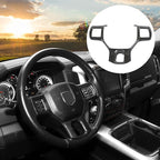 Hoolcar Interior Steering Wheel Cover ABS Trim for 2010-2017 Dodge RAM 1500 Accessories, Carbon Fiber