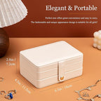 MODENGKONGJIAN Jewelry Organizer Box, 2-Layer Large Jewelry Storage Case, Portable Travel Jewelrys Display Holder for Earring