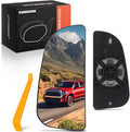 A-Premium Ram Left Driver Side Lower Mirror Glass Compatible with Dodge Ram 1500 2009-2024, Ram 2500 3500 2010-2018 - Towing Mirror, Convex Glass with Rear Mounting Bracket - Replace# 68067731AA