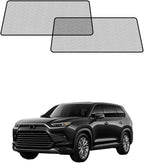Car Window Shades for Toyota-Highlander(2021-2025),2-Pack Rear Window Sun Shades for Baby – Breathable Mesh, UV & Heat Blocker, Privacy Protection for Camping, Travel, Sleep & Nursing