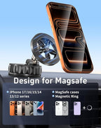 2026 Upgraded Car Phone Holder for Magsafe [125+ LB Strongest Suction & 3000gf Strongest Magnetic] 360° Adjustable Car Phone Mount, Phone Holders for Your Car for iPhone 17 Pro Max 16 15 14 13 12 Plus