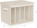 Zilink Upgraded Clothes Organizers with Lids and Support Boards Large Sweater Organizer for Closet Shelf with 5 Grids Divider