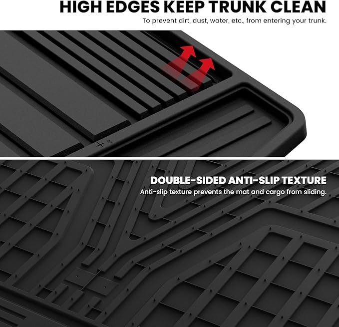 LASFIT Cargo Mat for Rogue 2021-2026, All Weather TPE Custom Fit Easy Clean Durable No-Curling Trunk Mat for Rogue 2026 2025 2024 2023 2022 2021 Cargo Liner, Black