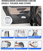 Custom Fit Windshield Sun Shade for Nissan Rogue 2014-2020, Blocks UV & Heat, Front Window Sunshade Accessorie, Easy Fold & Store Keep Your Car Cooler