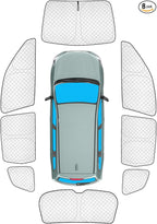 KMF 8pcs Thicken Sun Shades for Subaru Forester 2019-2024 Accessories, Full Car Window Covers Sunshade for Windshield Side Rear, UV Block and Blackout Privacy for Camping Outdoor