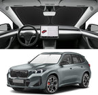 Custom Fit Windshield Sun Shade for BMW X1 2016-2026, Blocks UV & Heat, Front Window Sunshade Accessories, Easy Fold & Store Keep Your Car Cooler